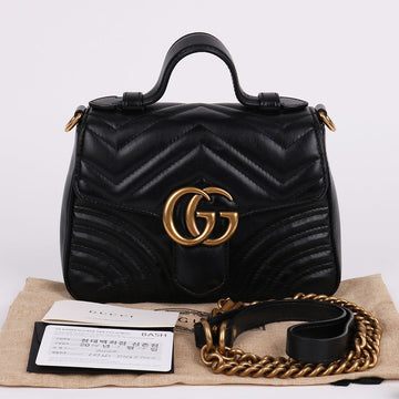 GUCCI マーモント マトラッセ ミニ トップハンドルバッグ 547260 160158649 [P]