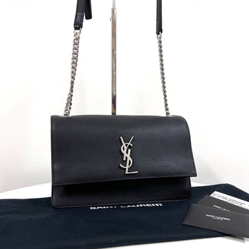 SAINT LAURENT Sunset Medium Chain Schultertasche Schwarz (515823) 160158675 [P]