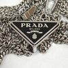 PRADA Gebürstete Ketten-Crossbody-Tasche Schwarz (1BD307) 160159737 [P]