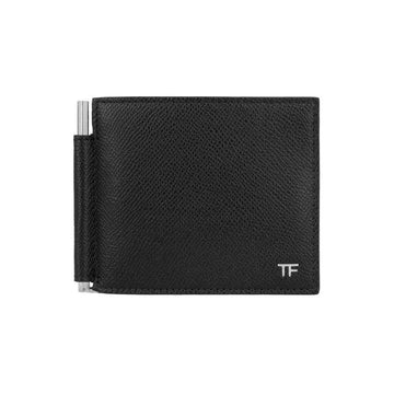 TOM FORD グレインレザー ロゴ マネークリップ 158352103 [P]