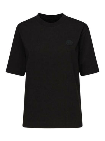 Moncler Silicone Logo Patch Cotton T-Shirt 8C00005 89A17 999 142645858 [P]