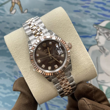 ROLEX Datejust 28mm Diamant 10p Schokoladenkombination 279171 160162294 [P]