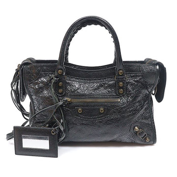 BALENCIAGA Schwarze Lammleder Motor Classic City Kleine Tote Bag 160162340 [P]