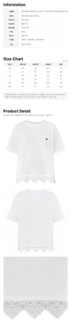 MAXMARA T-Shirt mit Spitze Weiß 2625976051 004 160162447 [P]