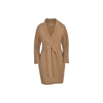 MAXMARA メッシ ベルト付き ウール コート キャメル 2629016061 045 160162454 [P]