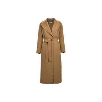MAXMARA Langer Wollmantel mit Gürtel in Kamel 2629016073 045 160162455 [P]
