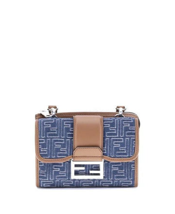 FENDI ダブルジャカードFFデニムバゲットバッグ 151056358 [P]