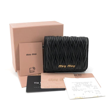 Miu Miu Matelasse Gold Logo Wallet 5MH016 160166797 [P]
