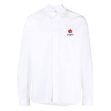 KENZO Bok Blumentopf besticktes Popeline Hemd (FD5 5CH410 9LH 01) 75809989 [P]