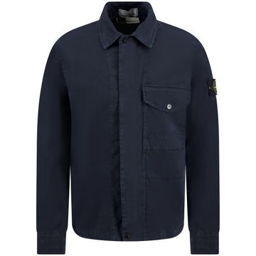 STONE ISLAND Overshirt aus organischer Baumwolle mit Stretch und 'OLD' Effekt (L1S15 S0004 V0120) 156816219 [P]
