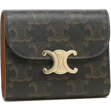 CELINE 26FW kleine Triomphe Geldbörse aus Canvas 148913041 [P]
