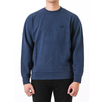 CP Company Embroidered Logo Sweatshirt Blue 17CMSS060B 006372R 887 146310883 [P]