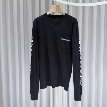 Chrome Hearts Scroll Arch Back Logo Long Sleeve Black 160204936 [P]