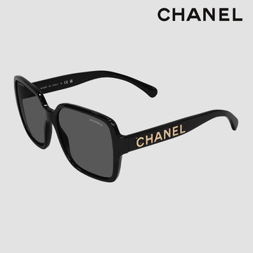 CHANEL サングラス CH5408 C622S4 A71305 スクエア ゴールド レタリング ブラック 127485699 [P]