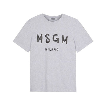 MSGM Short Sleeve T-Shirt 2000MM510 200005 94 Brush Logo 127481215 [P]