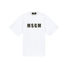 MSGM Logo Short Sleeve T-Shirt 3240MM94 227298 01 White 127481214 [P]