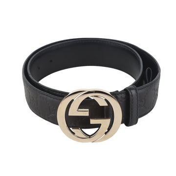 Gucci Gilded GG Interlocking Cima Belt 80 37726K-6 160206040 [P]