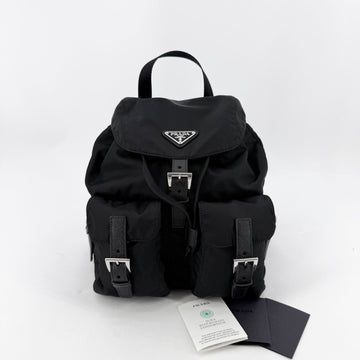 Prada Re-Nylon Triangle Logo Backpack Black 1BZ677 160206649 [P]