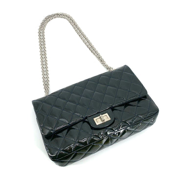 CHANEL 2.55 Lack große Maxi Klapptasche 160207208 [P]