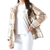 BURBERRY アネット チェック ストリング ファネルネック ジャケット ベージュ 8055266 146648003 [P]