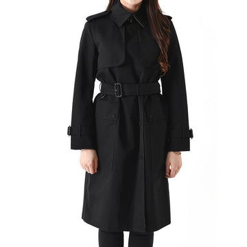 Burberry Check Panel Gabardine Trench Coat Black 8044678 146456599 [P]