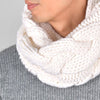 Balmain Cable Knit Wool Snood Ivory W7HA605 M049 102 148391863 [P]