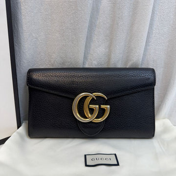 GUCCI 400586 GG Marmont schwarze Brieftasche 160215311 [P]