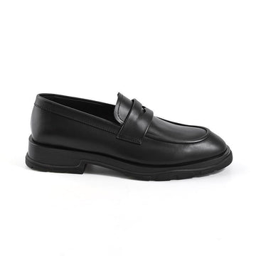 Alexander McQueen Smooth Calfskin Penny Loafer Black stamp: 682814 WHFL0 1000 148467190 [P]