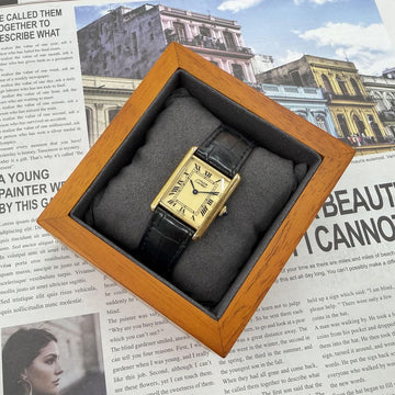 Cartier Vintage Must Tank LM Lemon Dial Vermeil 925 Silver Unisex 160215975 [P]