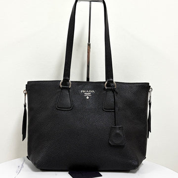 Prada Vitelho Phoenix Side Zip Shoulder Bag Black 160216012 [P]