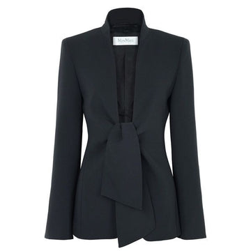 MAXMARA Midnight Blue Pala Collar Blazer Jacket 160216106 [P]