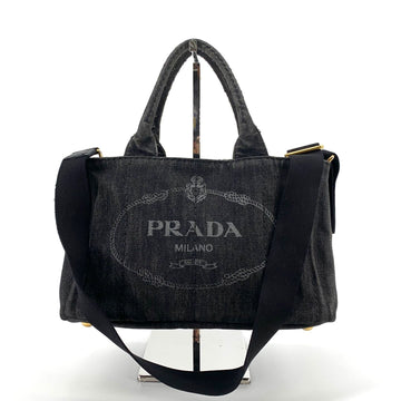 PRADA Denim Kanapa Tote Bag und Schultertasche 160216407 [P]