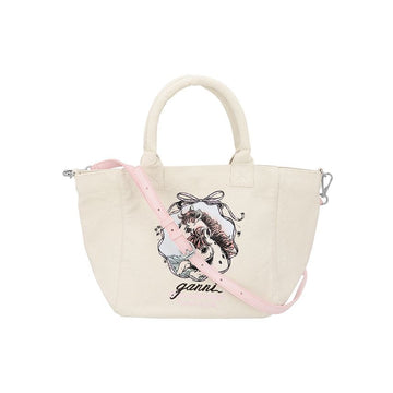 GANNI Einfache kleine Shopper-Tasche mit Pony-Logo 160216592 [P]