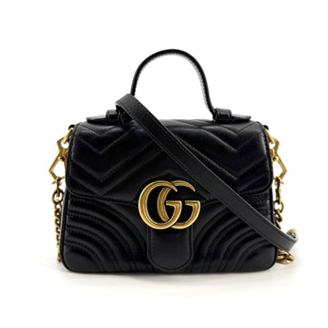 Gucci Marmont Mini Top Handle Shoulder Bag 547260 160216604 [P]