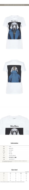 MAXMARA 26FW ホワイト ブルー カルサ Tシャツ 2621946071 MXMCALCA 009 160216159 [P]