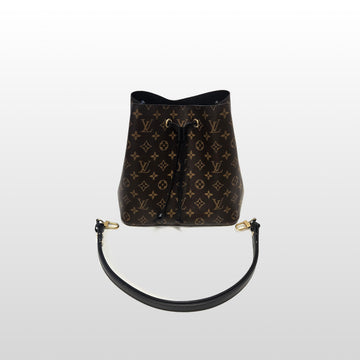 LOUIS VUITTON Schwarze Monogram NeoNoe MM Schultertasche 160217533 [P]