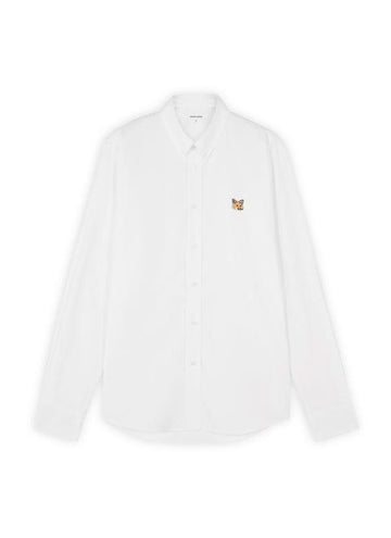 Maison Kitsune Mini Fox Head Classic BD Shirt Embroidery White 151060749 [P]