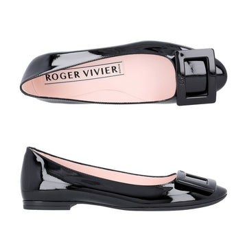 ROGER VIVIER Gourmet Tone-on-Tone Buckle Ballerina Flats 160219464 [P]
