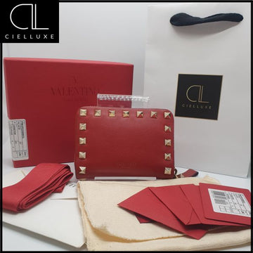 Valentino Rockstud Zip Coin Card Wallet 160219753 [P]