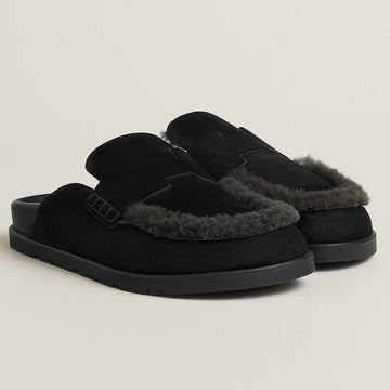 Hermes Mule Shearling Men's Sandals 160220917 [P]