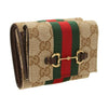 GUCCI Horsbit Web Kleine Dreifach Geldbörse 160220959 [P]
