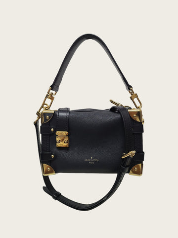 Louis Vuitton Black Gold Calfskin Side Trunk Bag 160221361 [P]