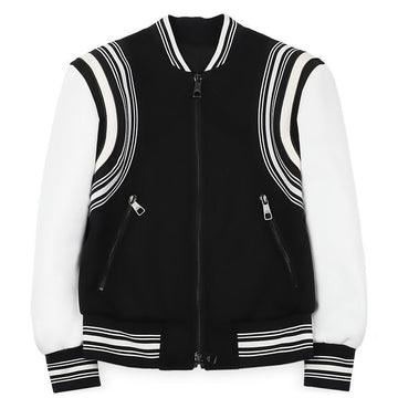 Neil Barrett Neoprene Leather Bomber Jacket 160223308 [P]