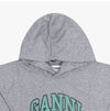 Ganni Hooded Sweatshirt with Isolated Bear Comic Logo 153845464 [P]