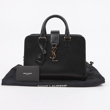 Saint Laurent Women's Cabas Baby Leather Tote Bag Black with Gold Hardware 160074964 [P]