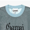 Ganni Short Sleeve Jacquard Top with Bunny Logo 140027852 [P]