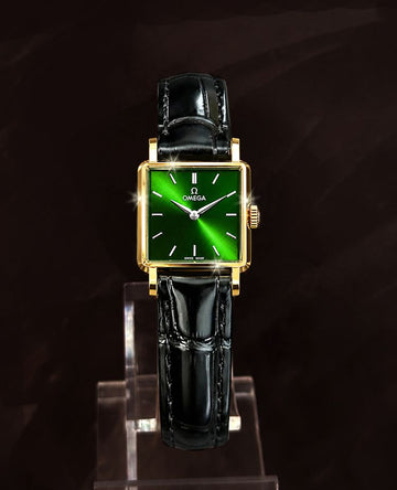 Omega Square Rare Green Dial Women's Manual Watch 160243513 [P]