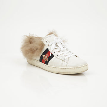 GUCCI Ace Faux Fur Sneakers 35 159885409 [P]