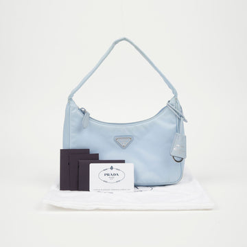 Prada Re-Edition Re-Nylon Hobo Bag Sky 159887047 [P]
