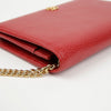 GUCCI Mini-Kette Geldbörse in Rot mit goldfarbenen Details 160100924 [P]